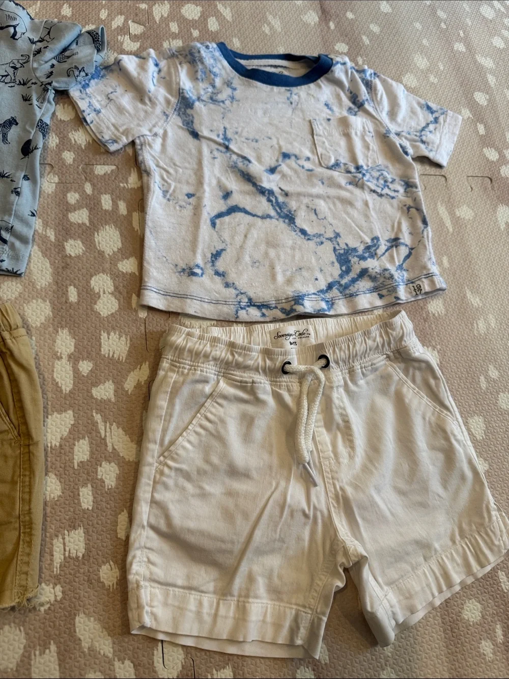 Sovereign Code Boys 18M Bundle 2 Matching Outfits 4 Pc Safari & Marble Sets